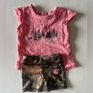 Baby girl carhartt deer set